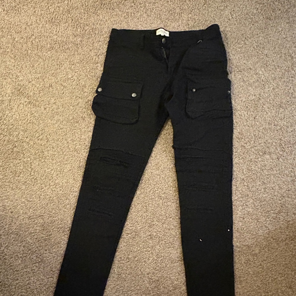 Black Cargo Pants - Picture 3 of 5